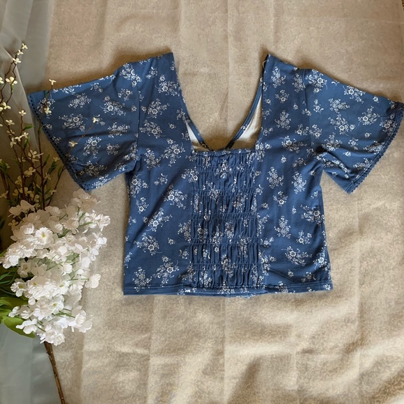 NWOT Peasant Crop Top- American Rag - Picture 4 of 8